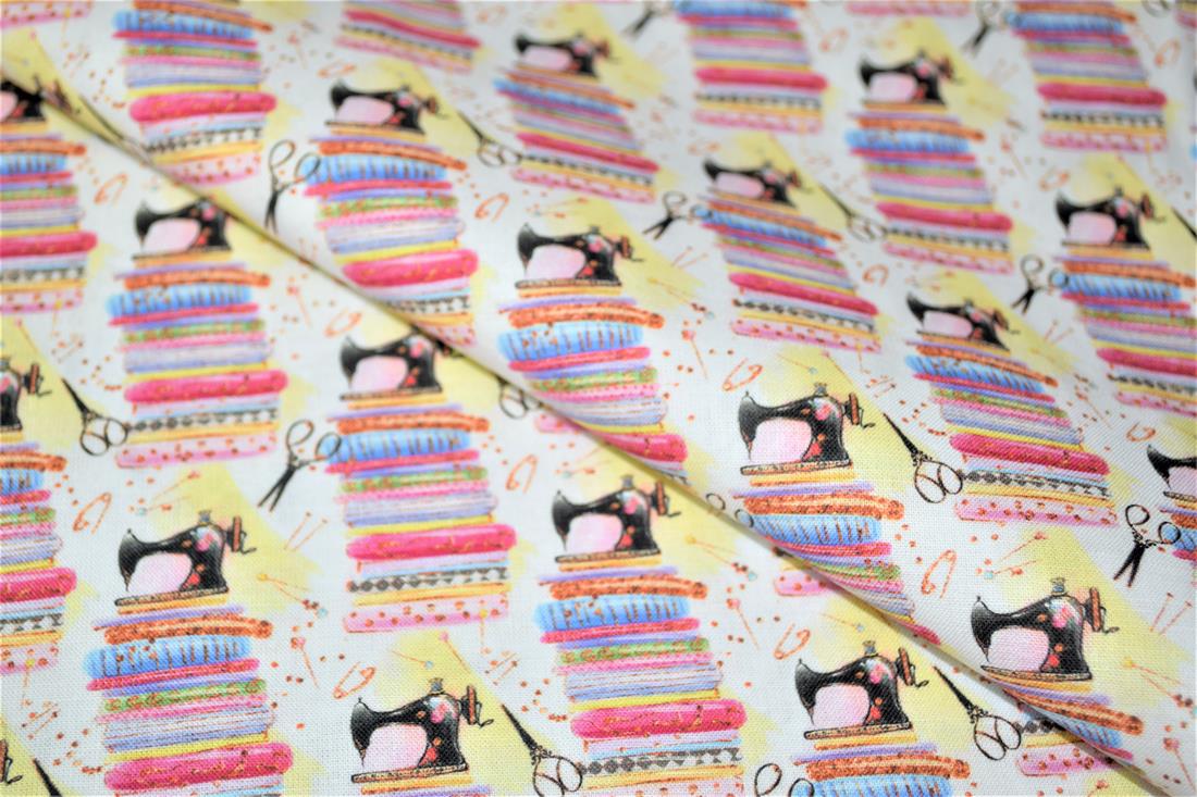 White Digital Printed 100% Cotton Fabric