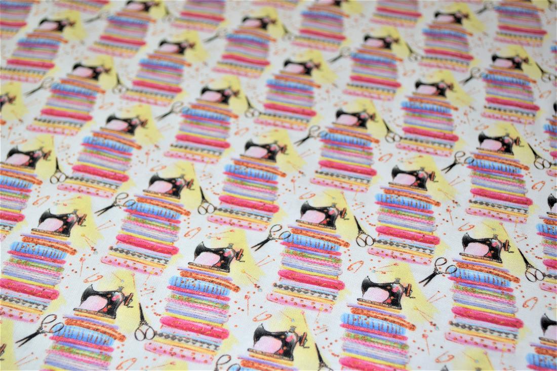 White Digital Printed 100% Cotton Fabric