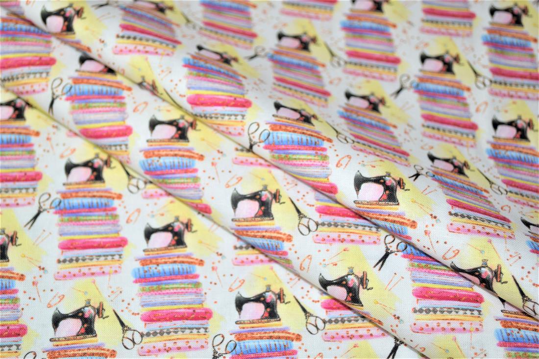 White Digital Printed 100% Cotton Fabric