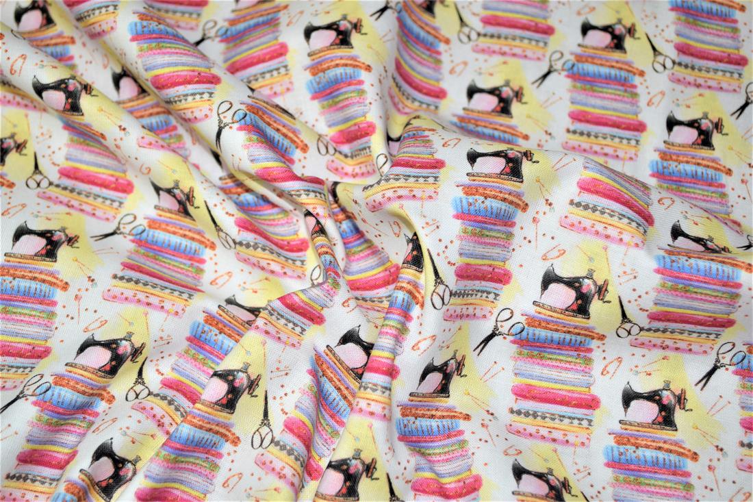 White Digital Printed 100% Cotton Fabric