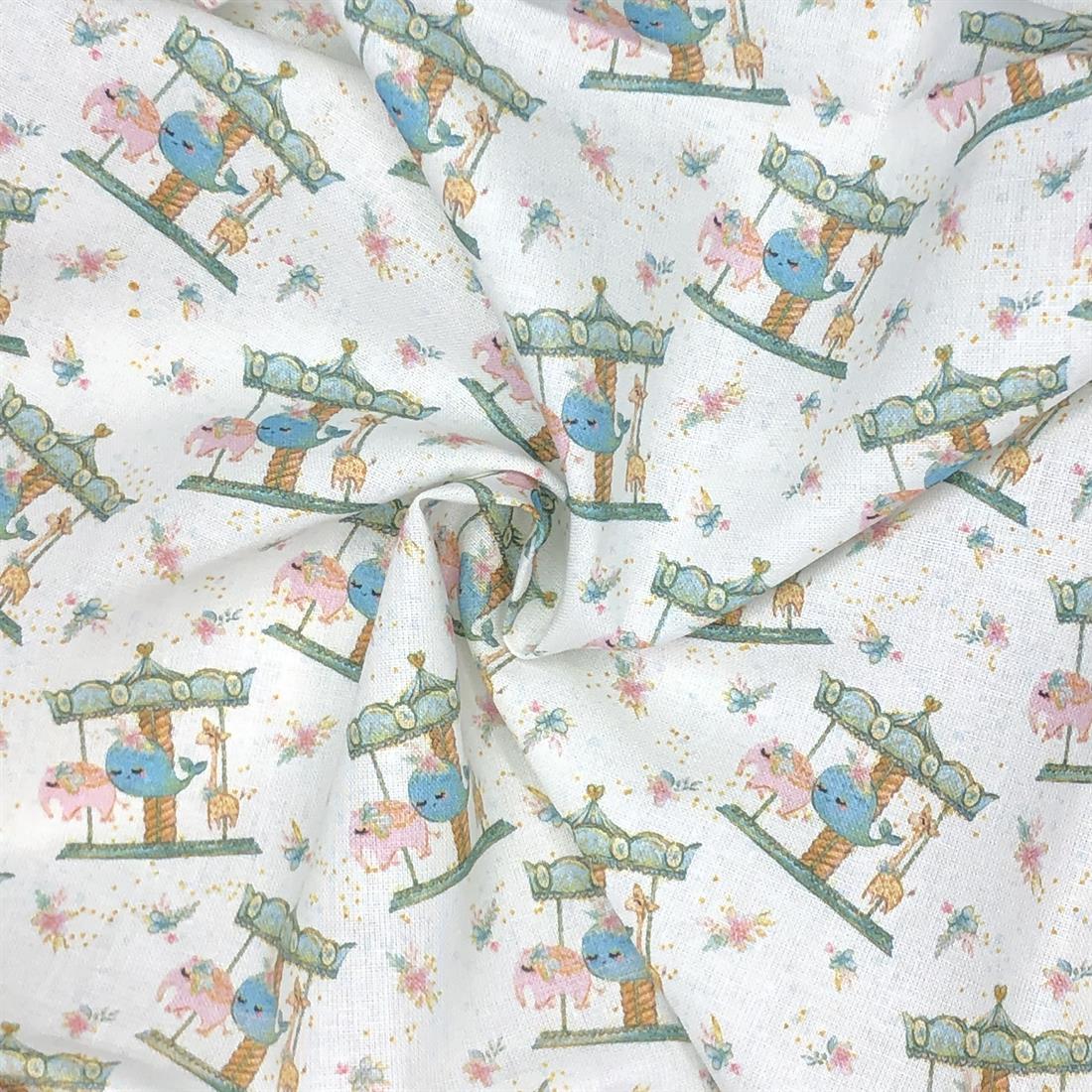 Ivory Harmony-2 Printed 100% Cotton 135Cm Wide Fabric