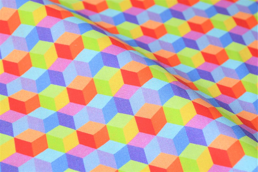 Digital Printed 100% Cotton, Rainbow Fabric