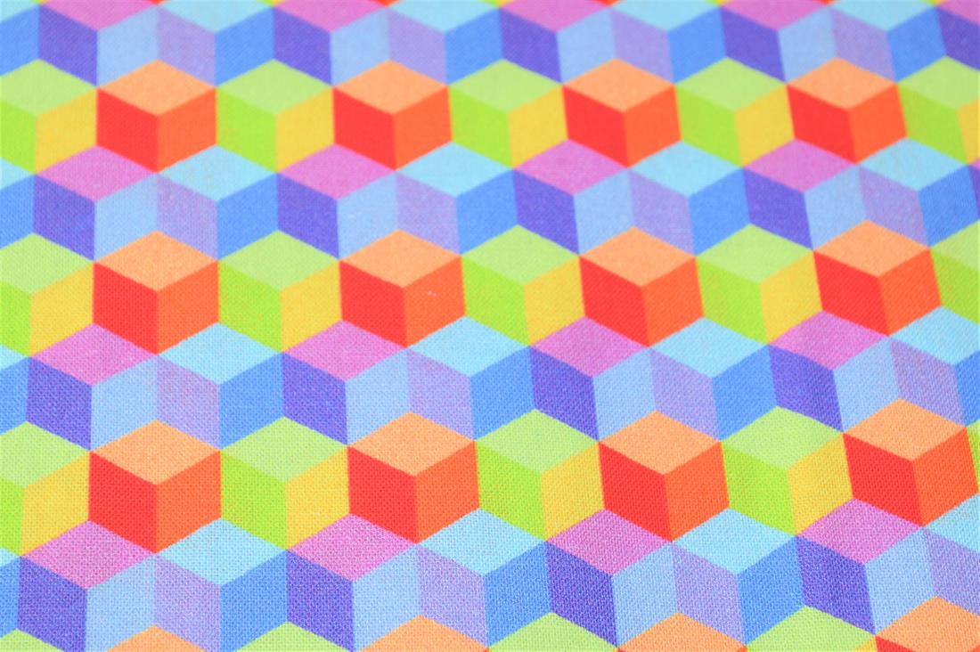 Digital Printed 100% Cotton, Rainbow Fabric