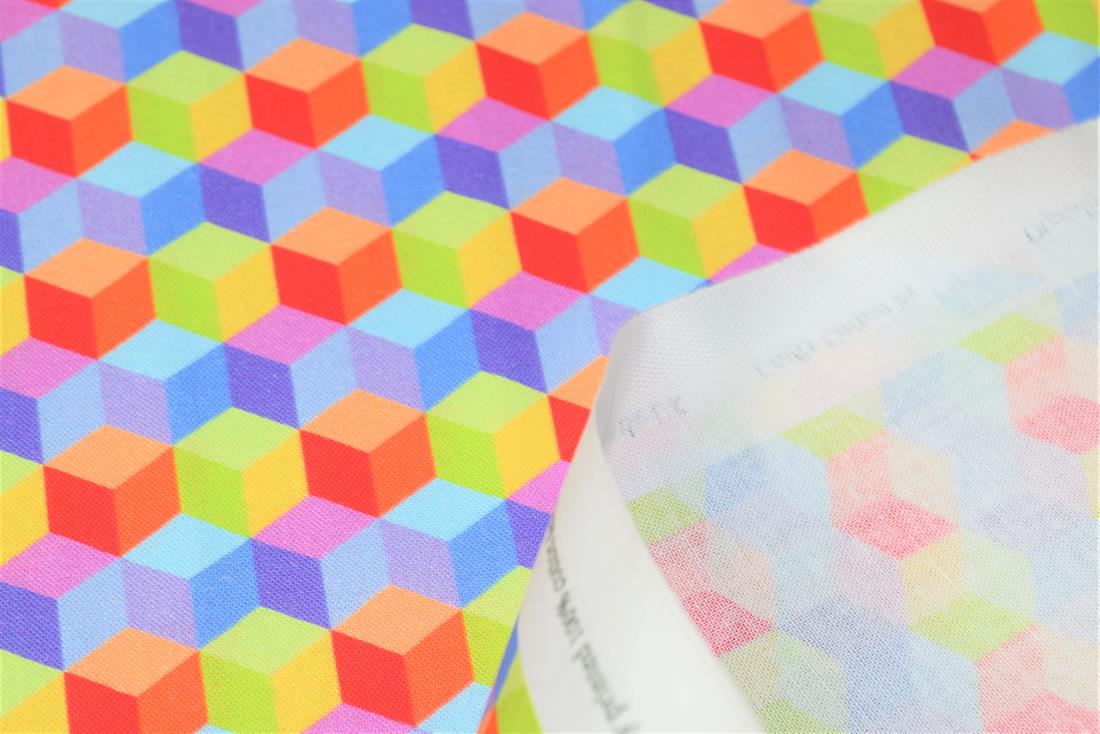 Digital Printed 100% Cotton, Rainbow Fabric