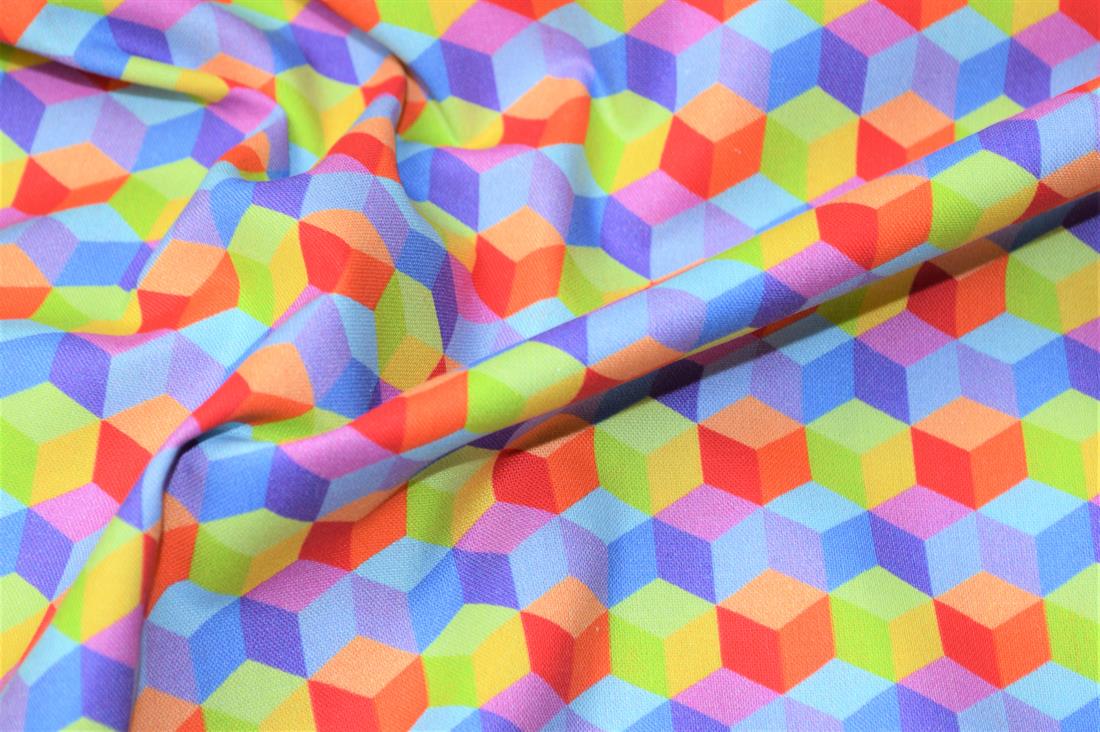Digital Printed 100% Cotton, Rainbow Fabric