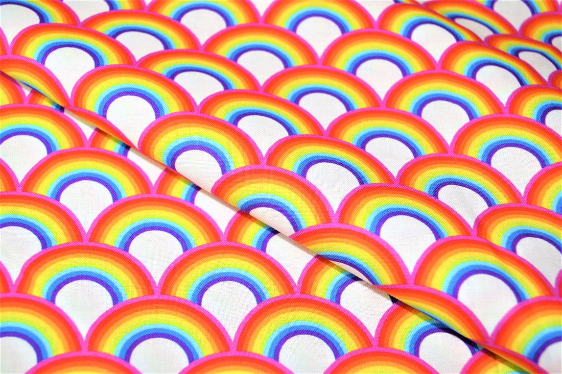 Digital Printed 100% Cotton, Rainbow Fabric