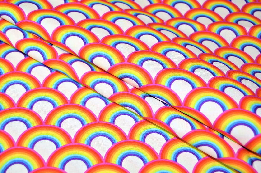 Digital Printed 100% Cotton, Rainbow Fabric
