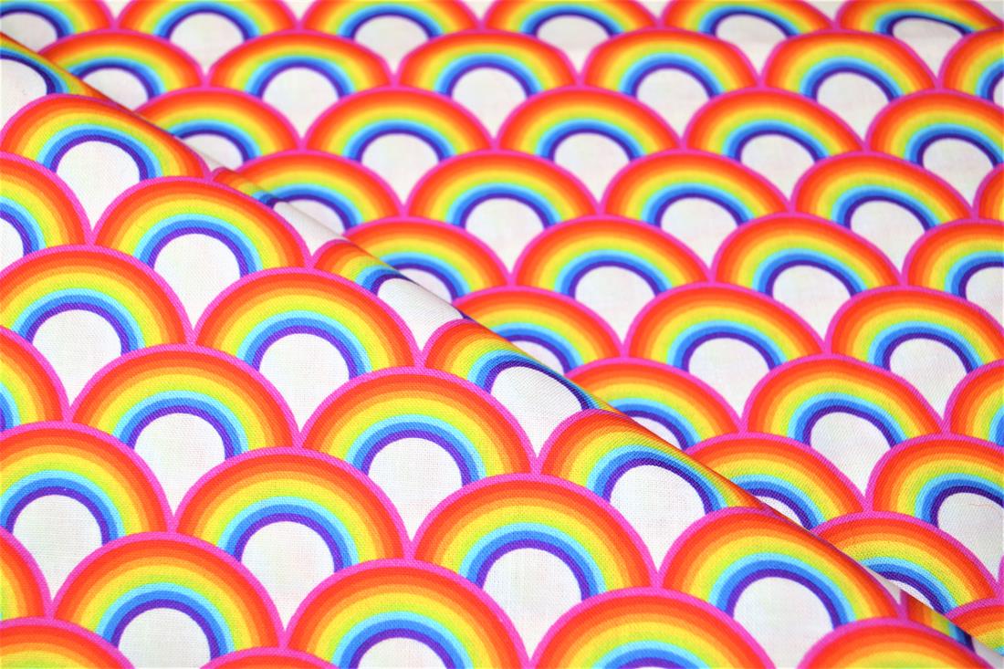 Digital Printed 100% Cotton, Rainbow Fabric