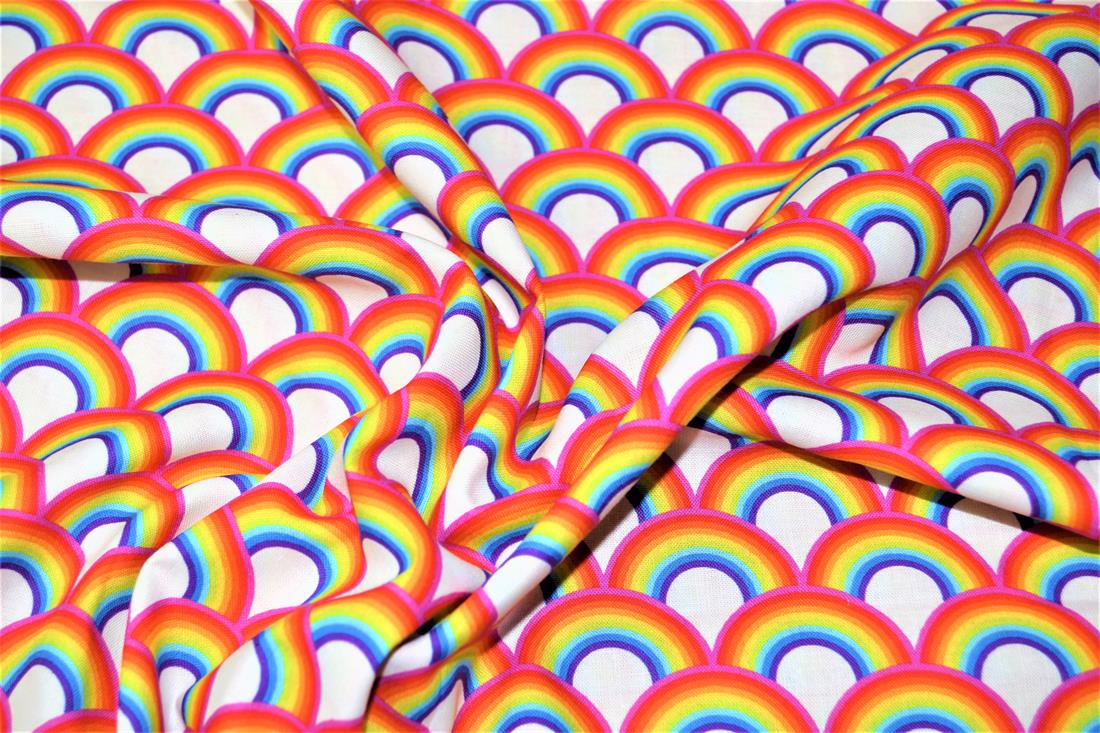 Digital Printed 100% Cotton, Rainbow Fabric