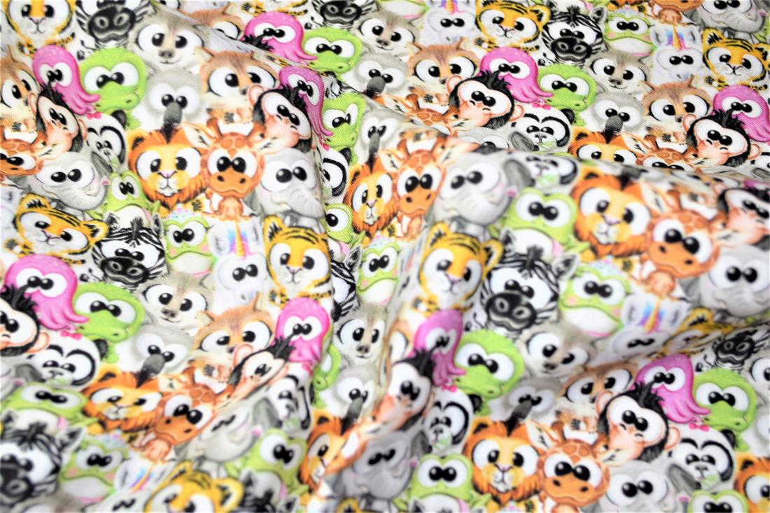 Printed Plush Animals 100% Cotton Fabric