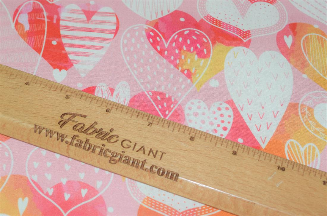 Pink Hearts Print