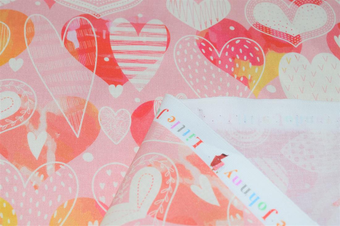 Pink Hearts Print