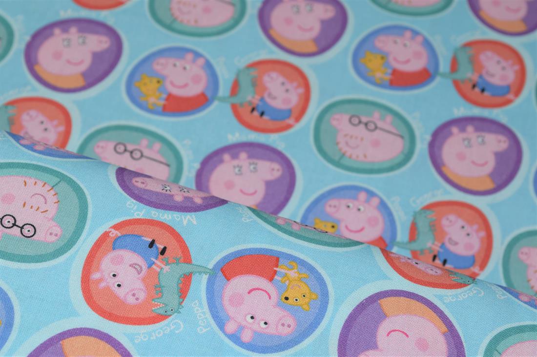 Blue Peppa Pig Print
