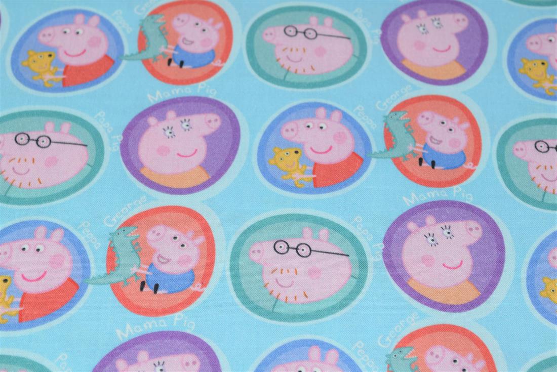 Blue Peppa Pig Print