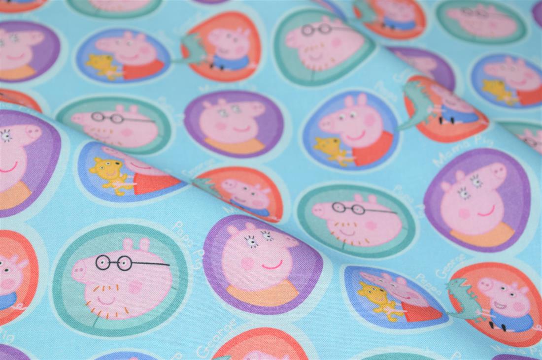 Blue Peppa Pig Print