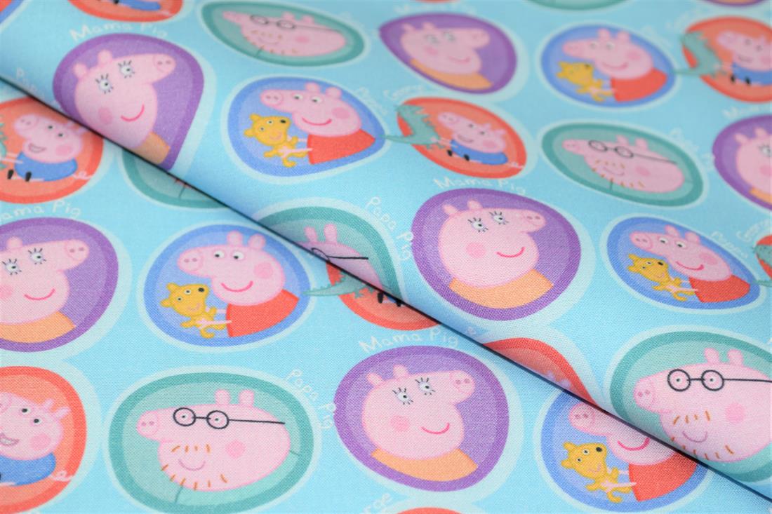 Blue Peppa Pig Print