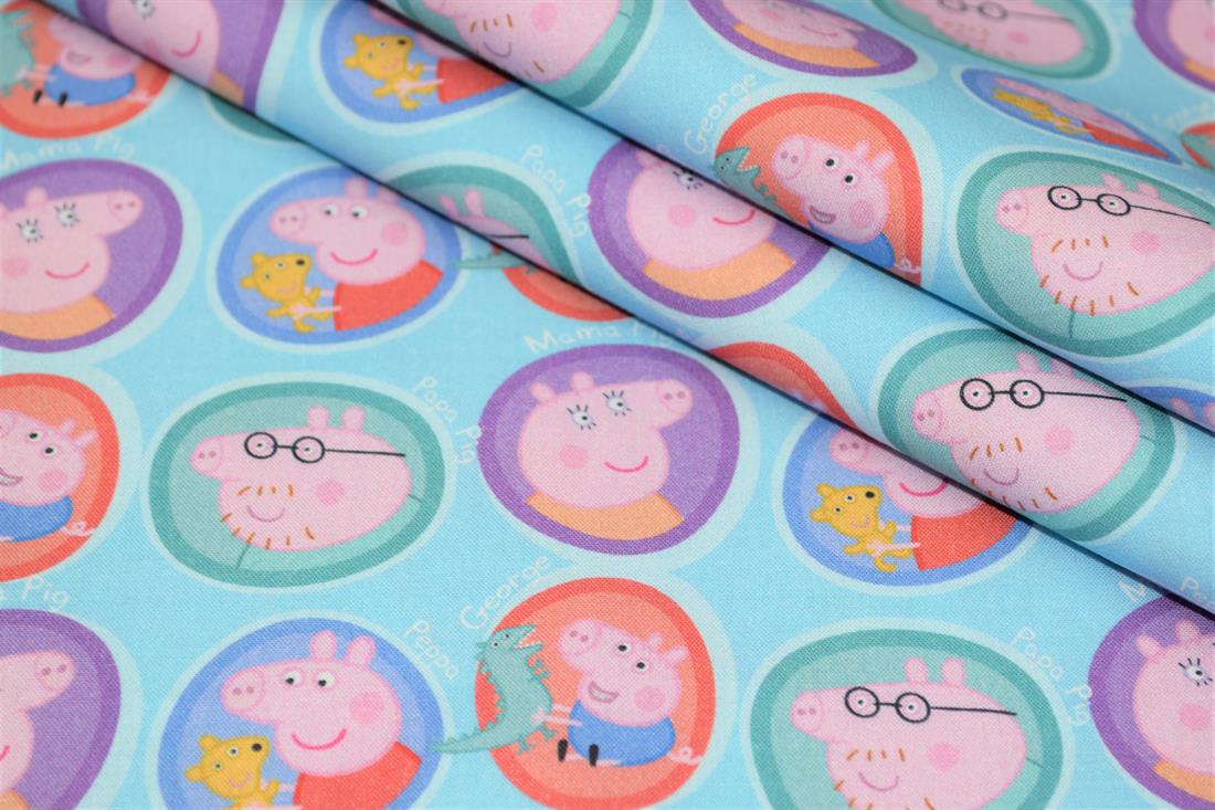 Blue Peppa Pig Print