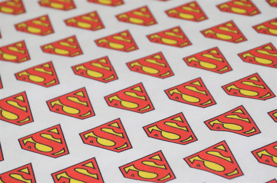 White Superman Print
