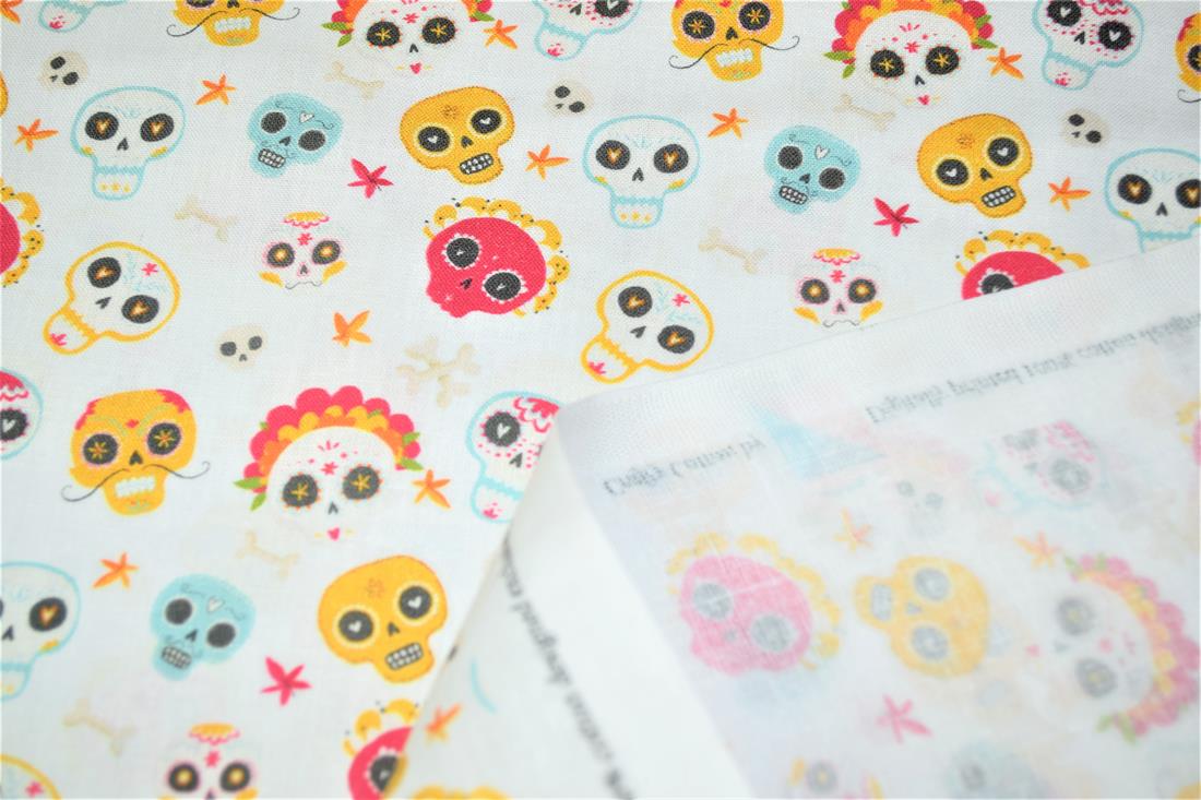 Printed 100% Cotton, Skulls Fabric