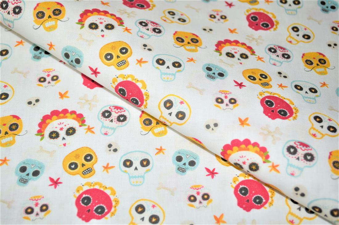 Printed 100% Cotton, Skulls Fabric