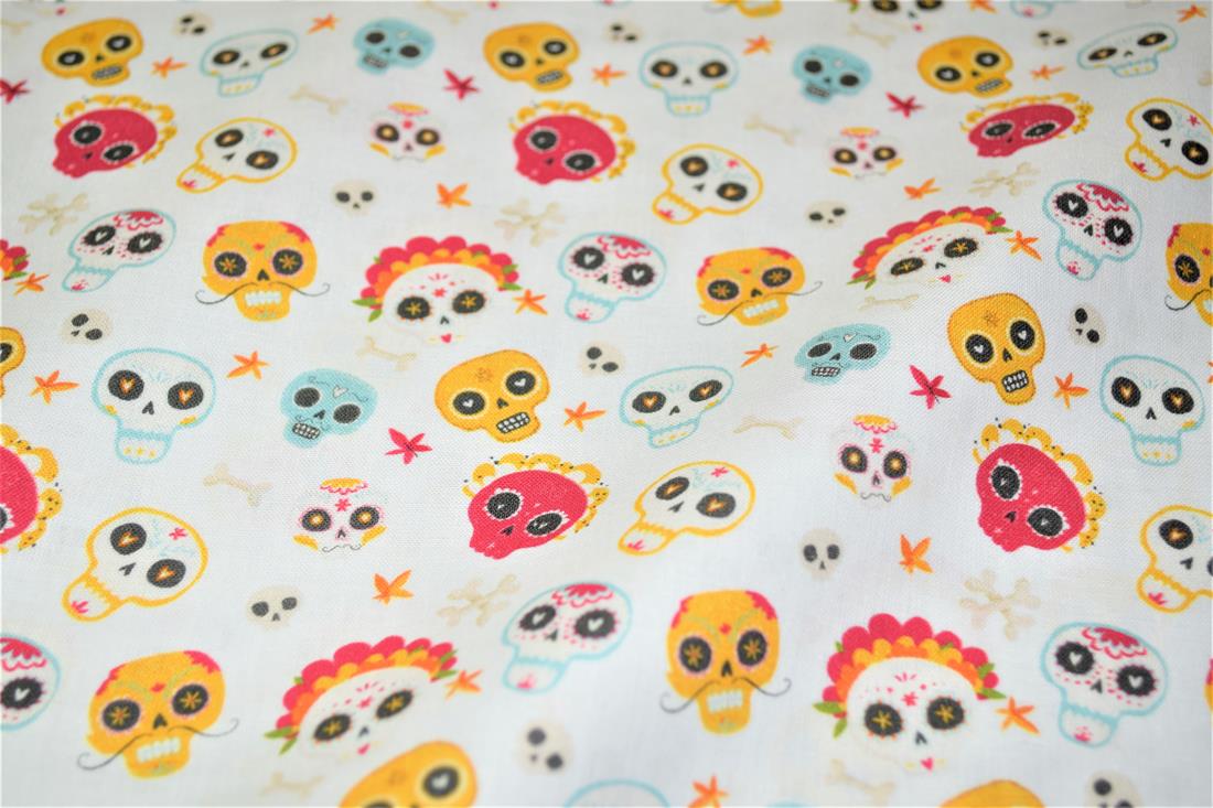 Printed 100% Cotton, Skulls Fabric