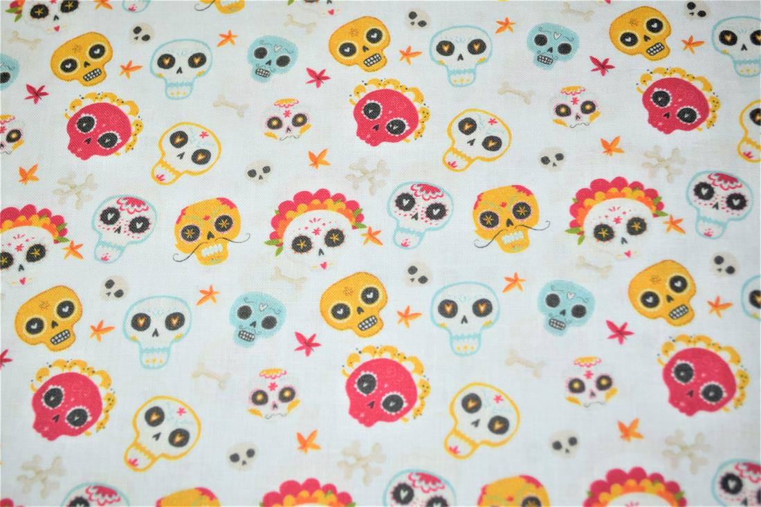 Printed 100% Cotton, Skulls Fabric