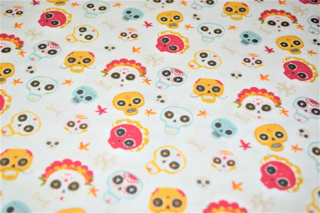 Printed 100% Cotton, Skulls Fabric