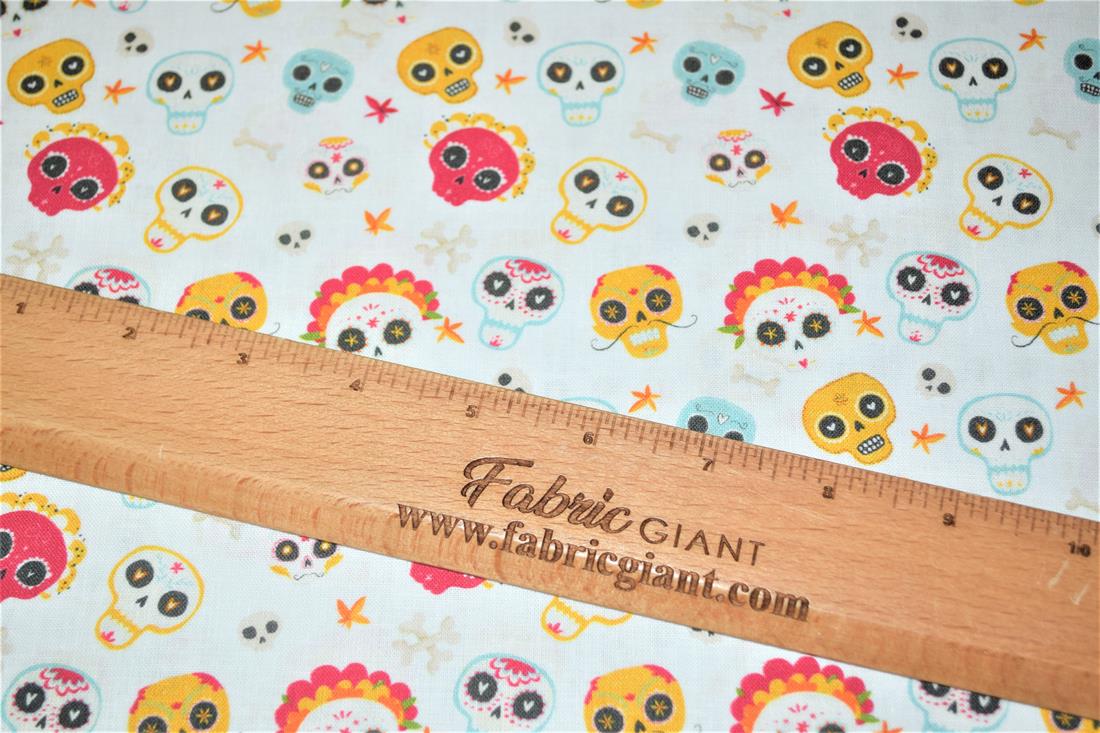 Printed 100% Cotton, Skulls Fabric