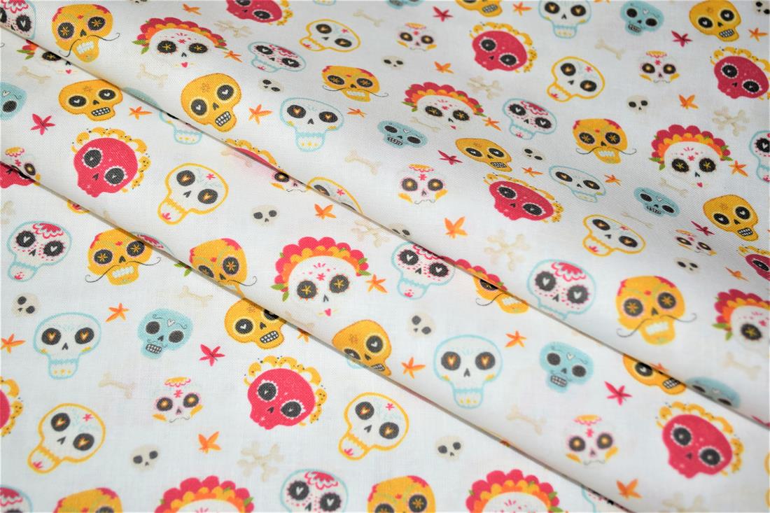 Printed 100% Cotton, Skulls Fabric