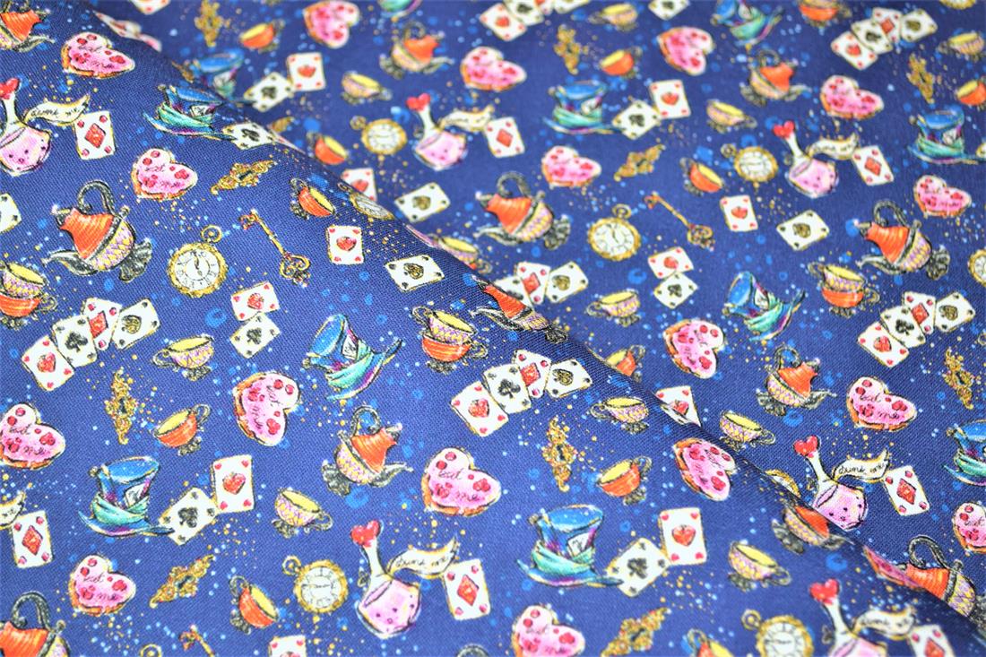 Purple Wonderland Print Cotton Fabric