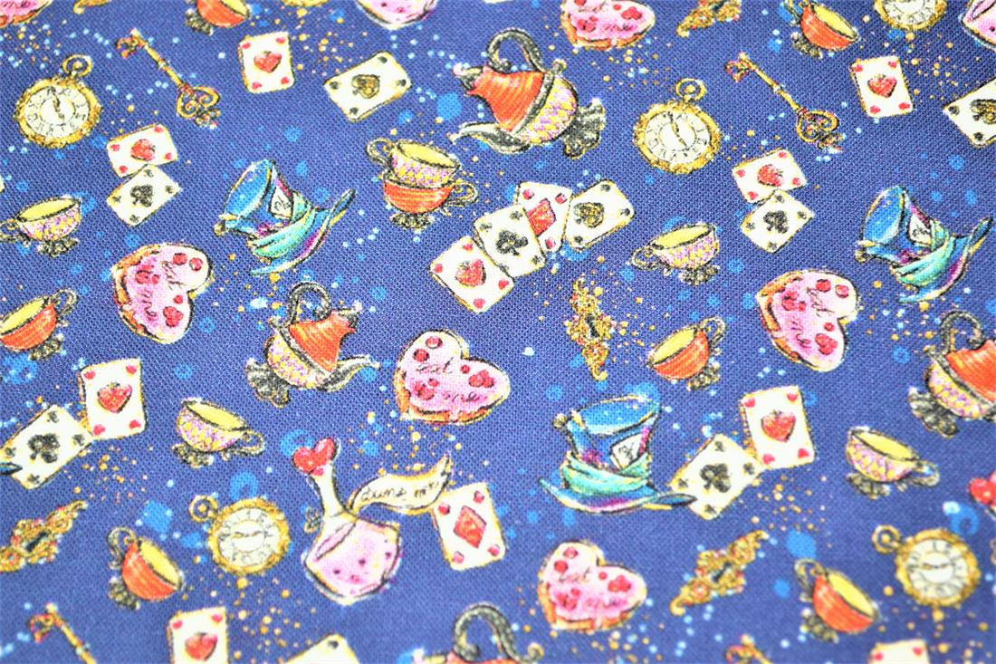 Purple Wonderland Print Cotton Fabric