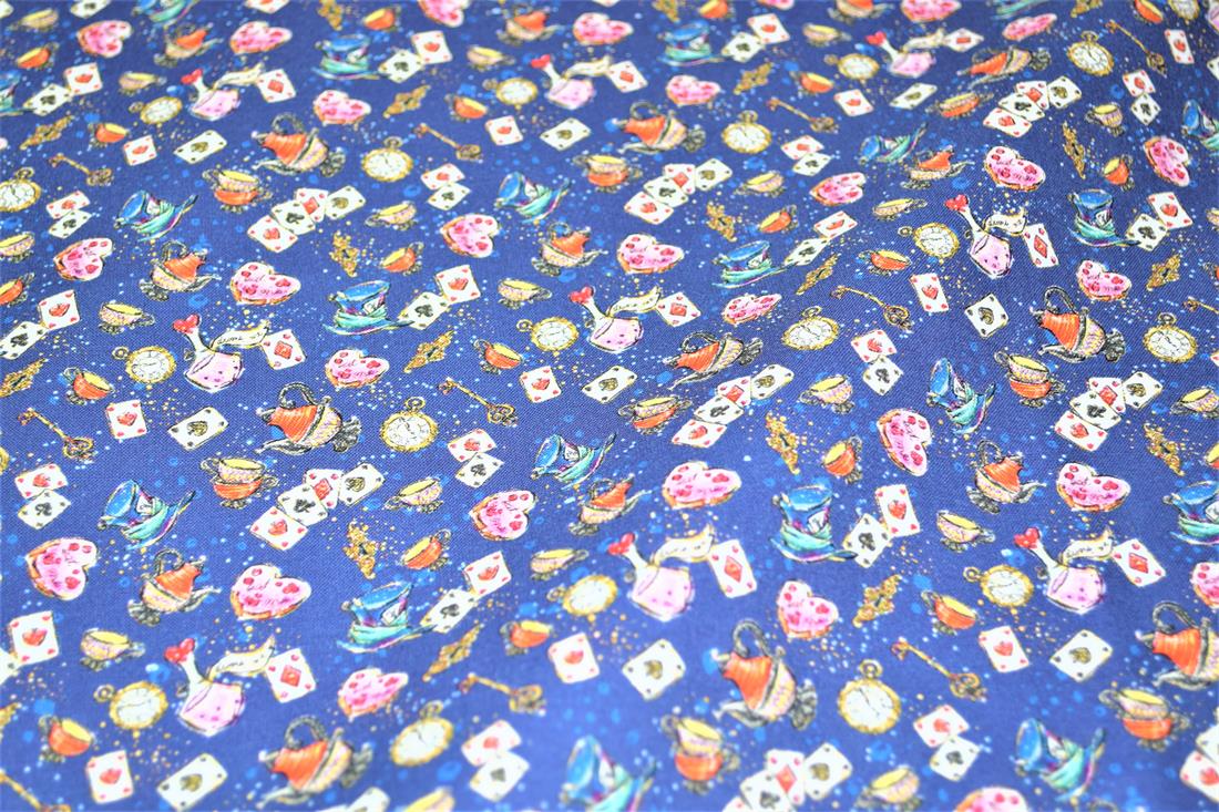 Purple Wonderland Print Cotton Fabric