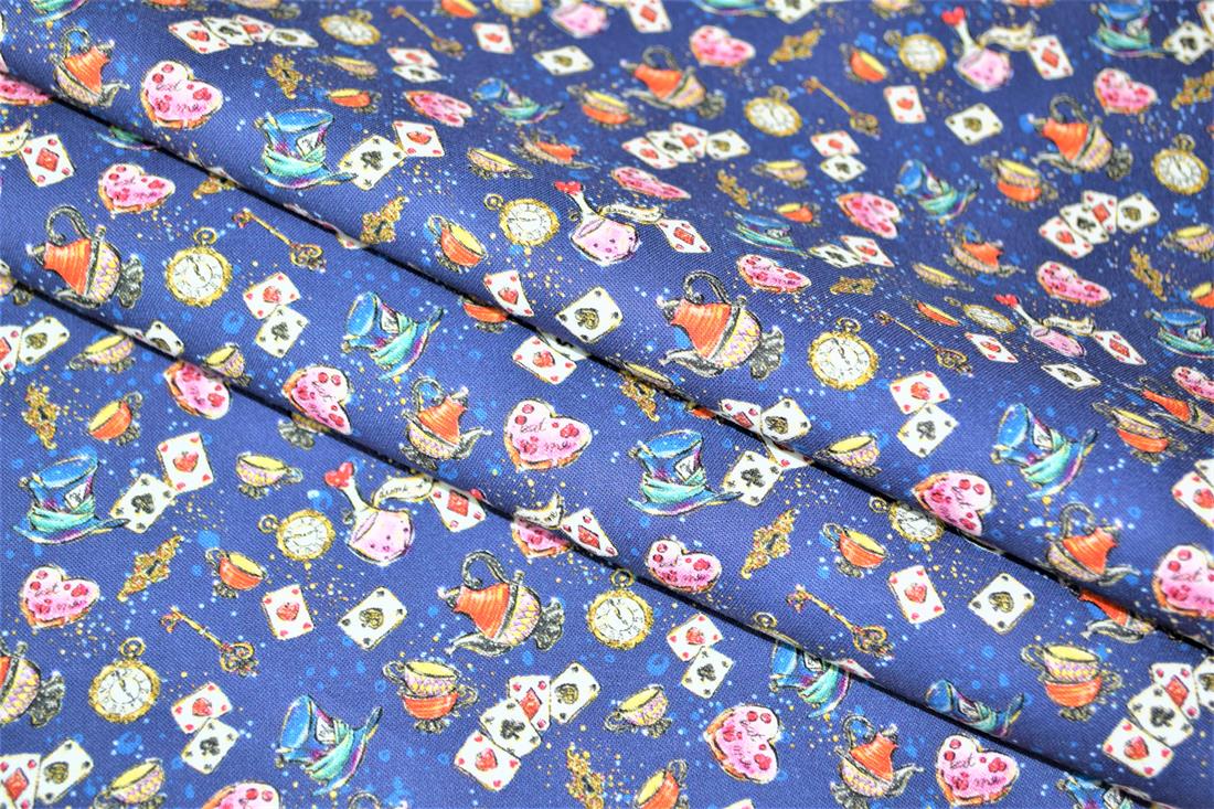 Purple Wonderland Print Cotton Fabric