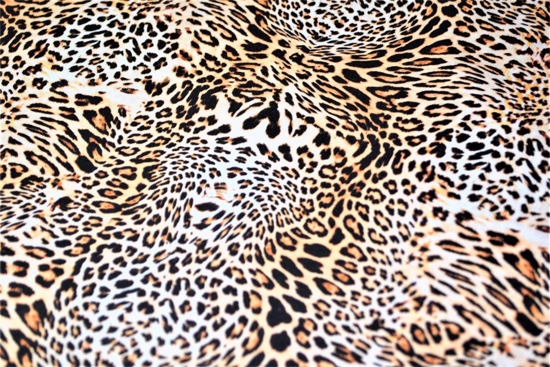 Brown & Black Animals Skin Print Cotton Fabric