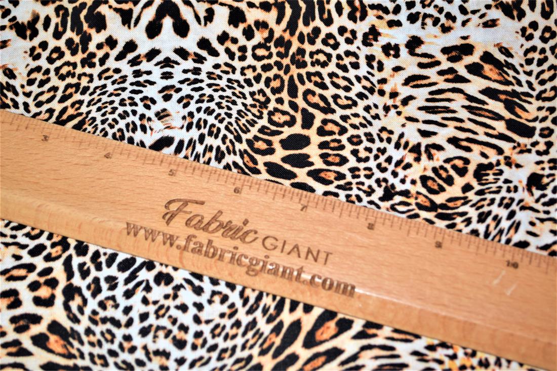 Brown & Black Animals Skin Print Cotton Fabric