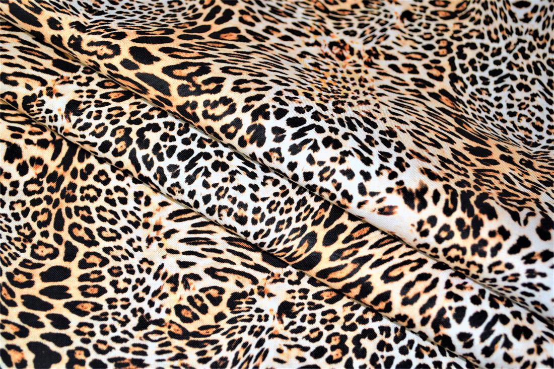 Brown & Black Animals Skin Print Cotton Fabric