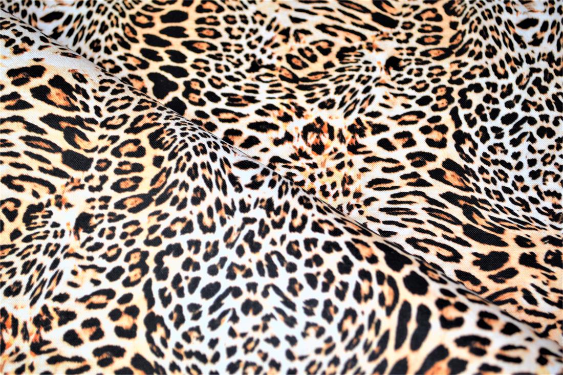 Brown & Black Animals Skin Print Cotton Fabric