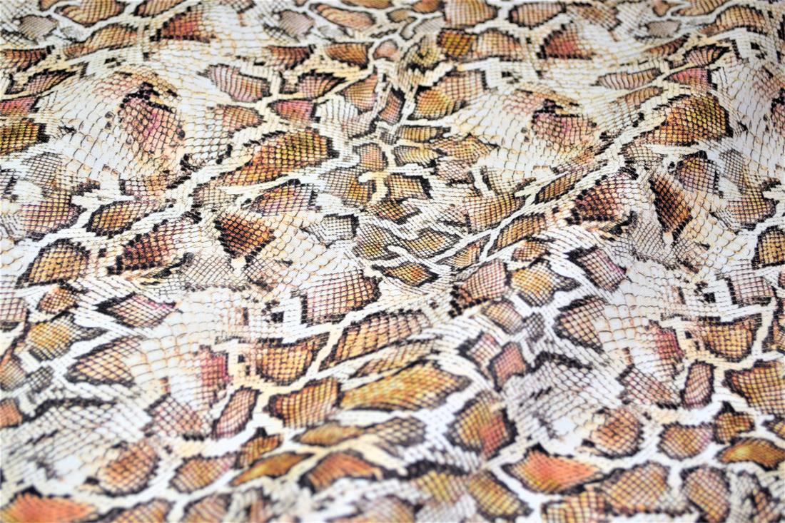 Brown Animals Skin Print Cotton Fabric