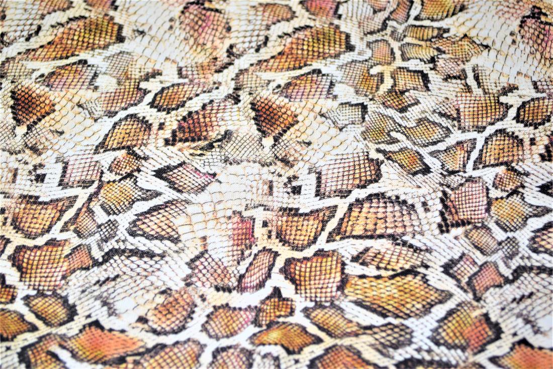 Brown Animals Skin Print Cotton Fabric