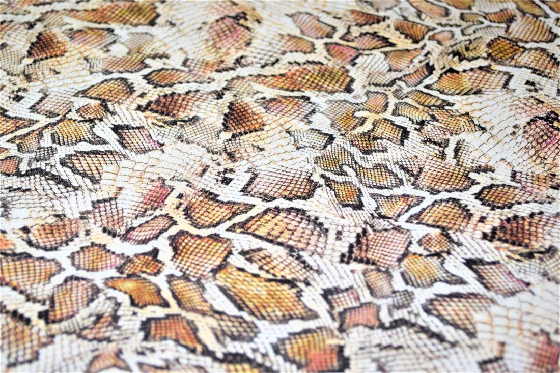 Brown Animals Skin Print Cotton Fabric