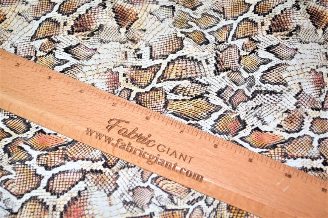 Brown Animals Skin Print Cotton Fabric