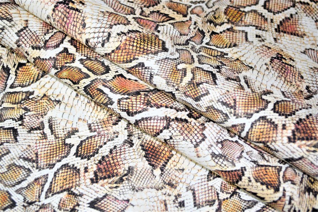 Brown Animals Skin Print Cotton Fabric