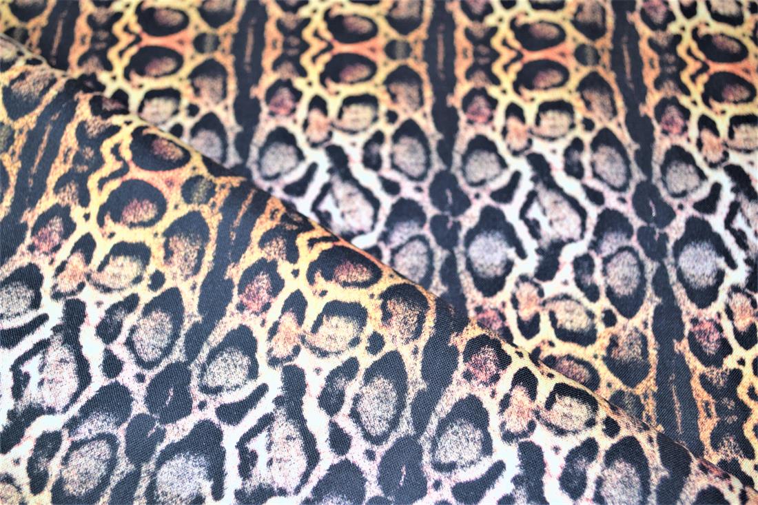 Black Animals Skin Print Cotton Fabric