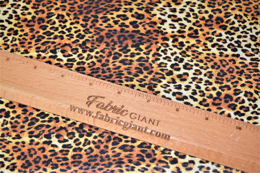 Brown Printed 100% Cotton, Animals Skin Fabric