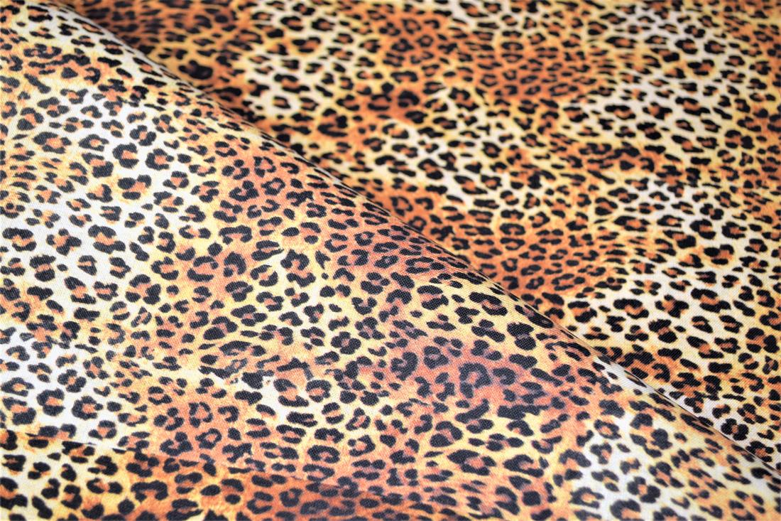 Brown Printed 100% Cotton, Animals Skin Fabric