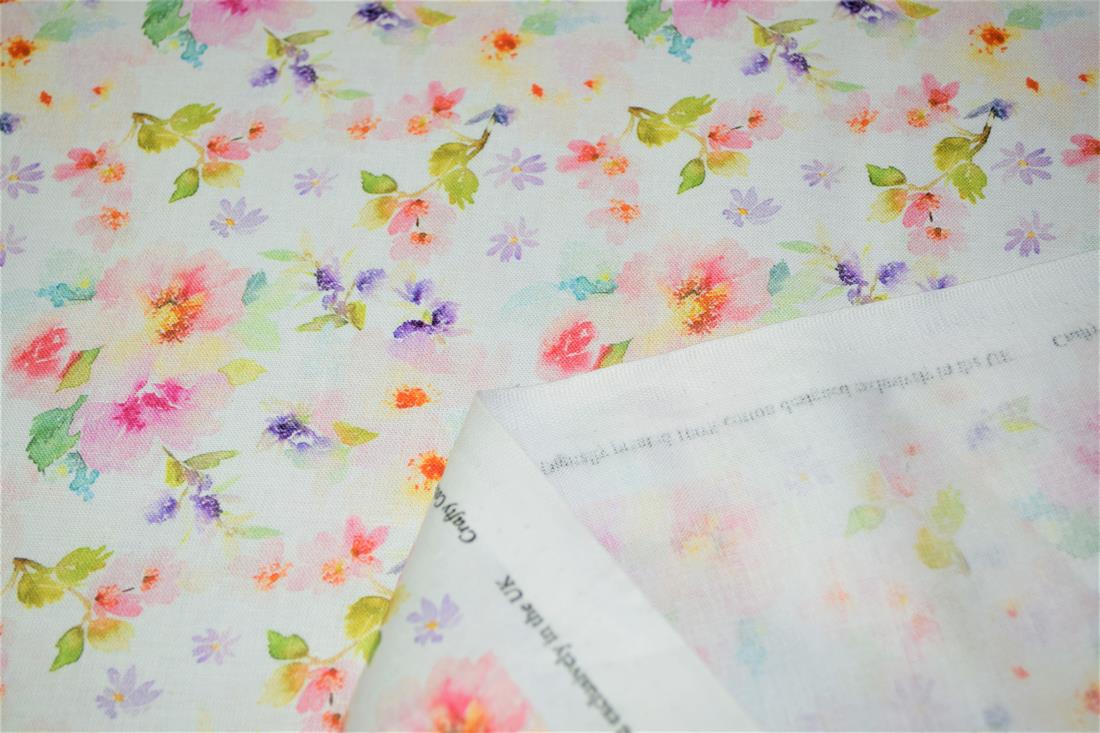 Printed 100% Cotton, Large Roses Print