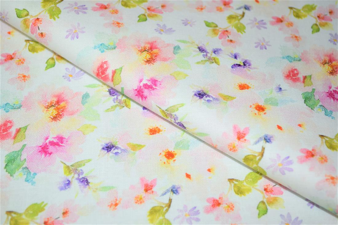 Printed 100% Cotton, Large Roses Print