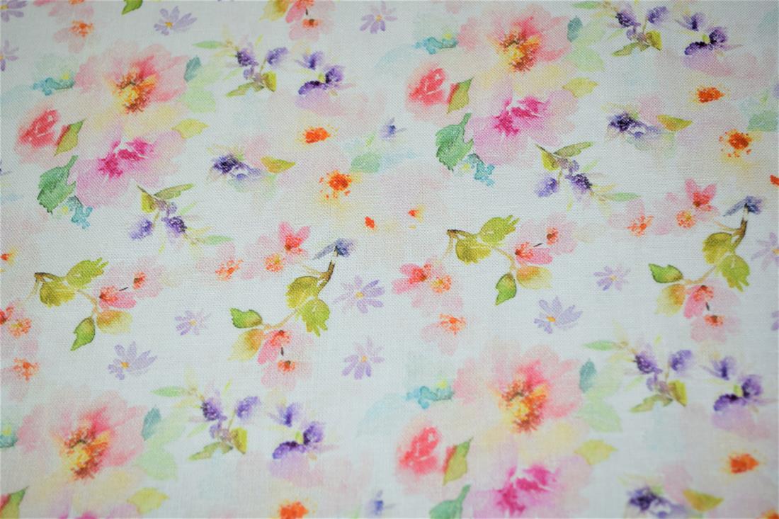 Printed 100% Cotton, Large Roses Print