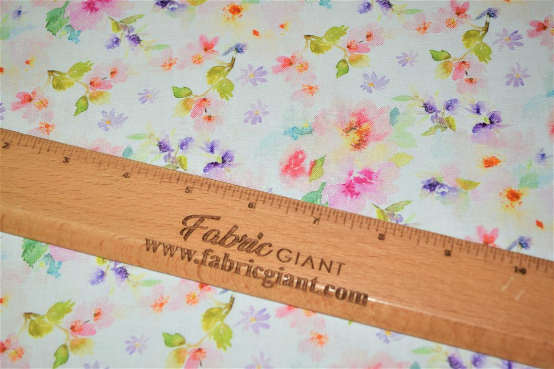 Printed 100% Cotton, Large Roses Print