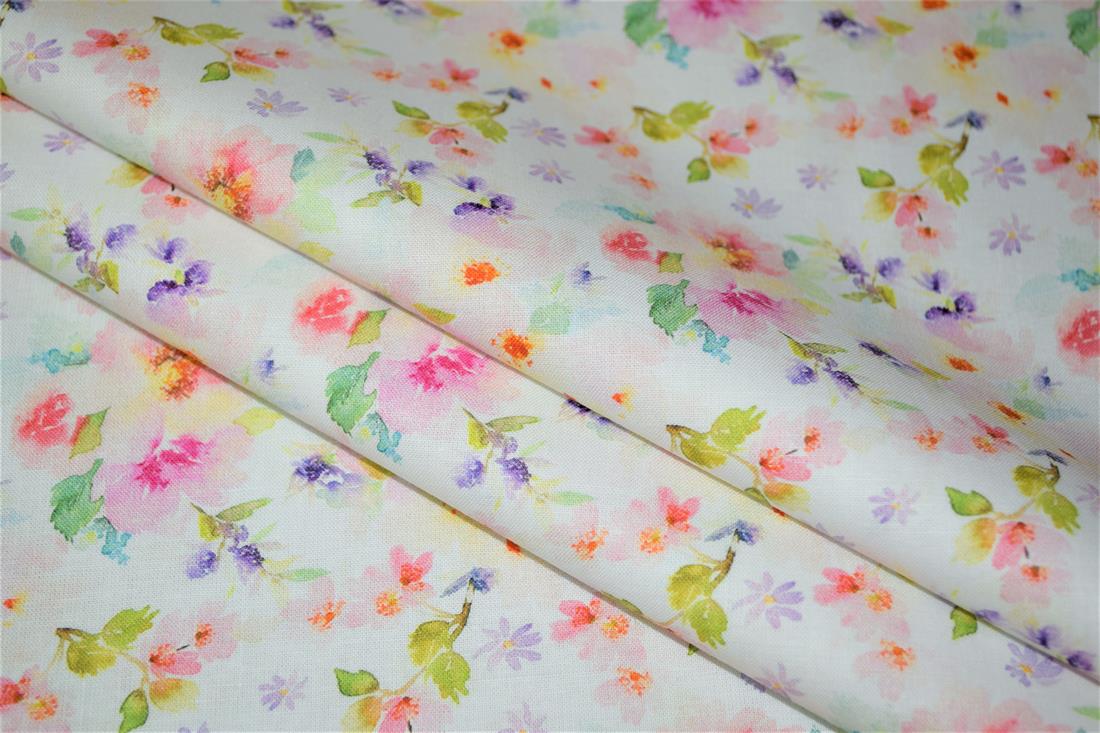 Printed 100% Cotton, Large Roses Print